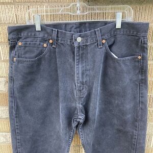 Levi's Jeans 505 Straight Leg Black Jeans Men's Size 38‎ X 32 100% Cotton Denim